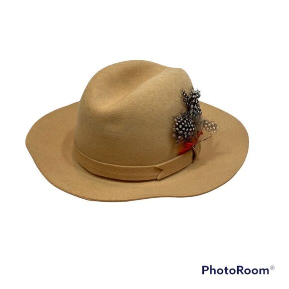 Vintage Adolfo II Fedora Style Wool Hat with Feathers and Hat Band - Picture 10 of 13